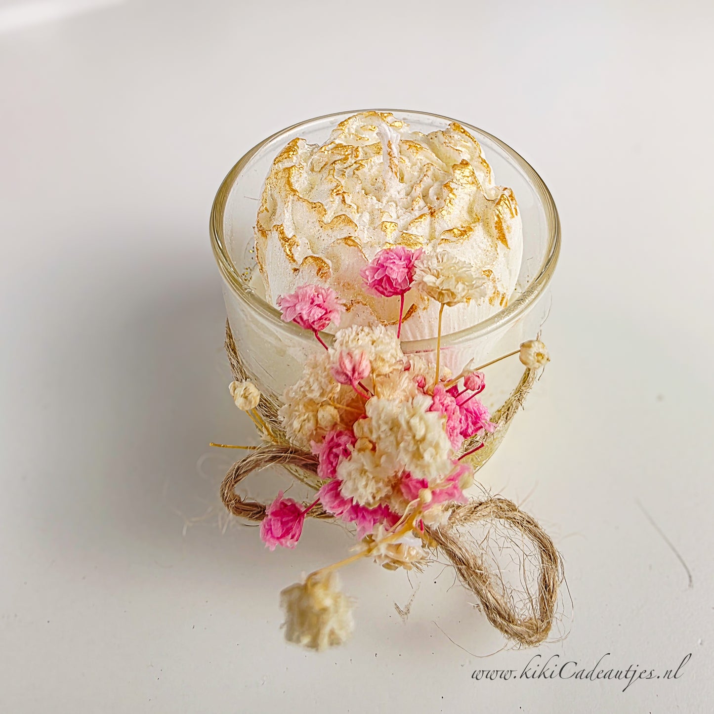 Duo Bloemenkaarsen in Glas (Set van 2)