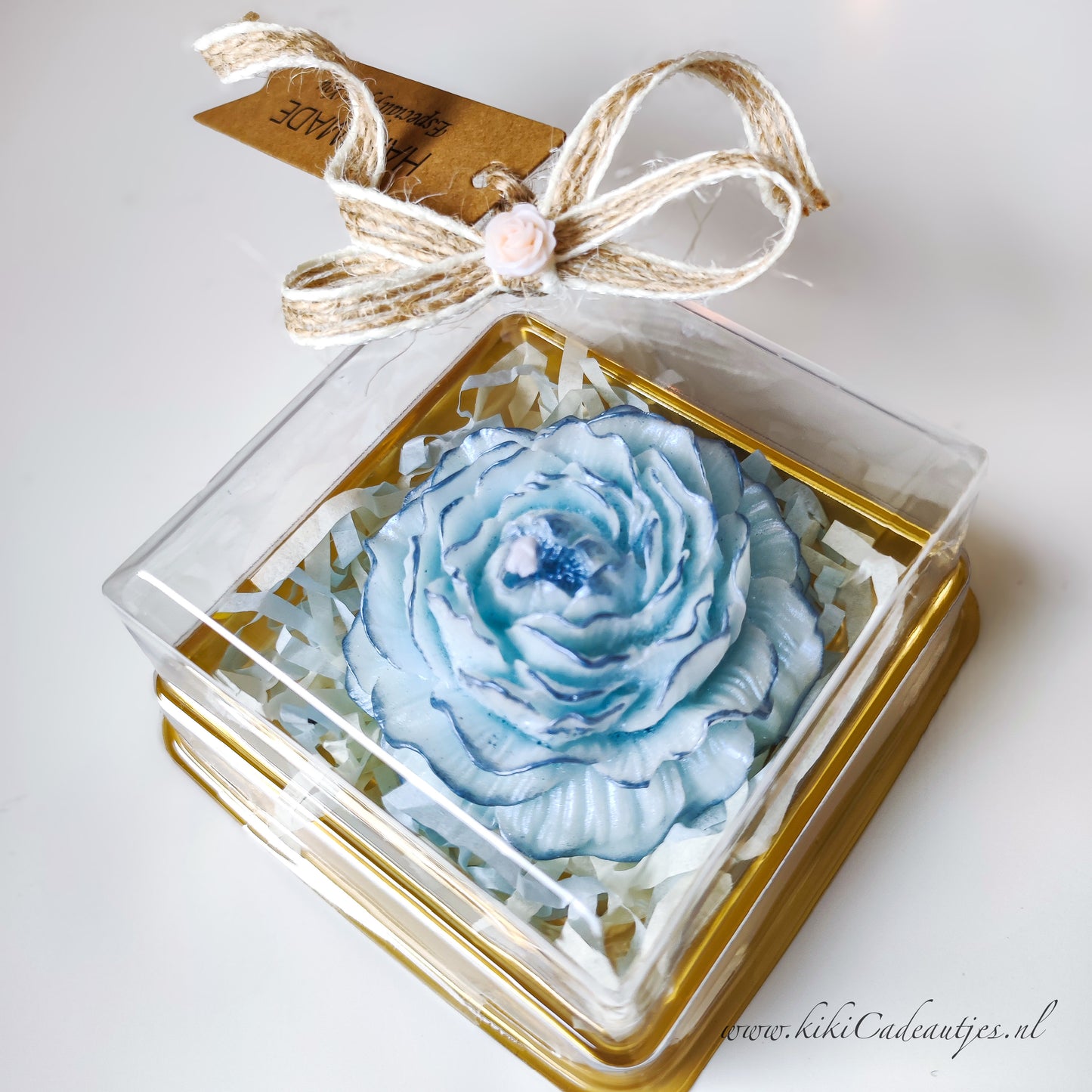 Luxe Bloemenkaars Handgemaakte Cadeaukaars